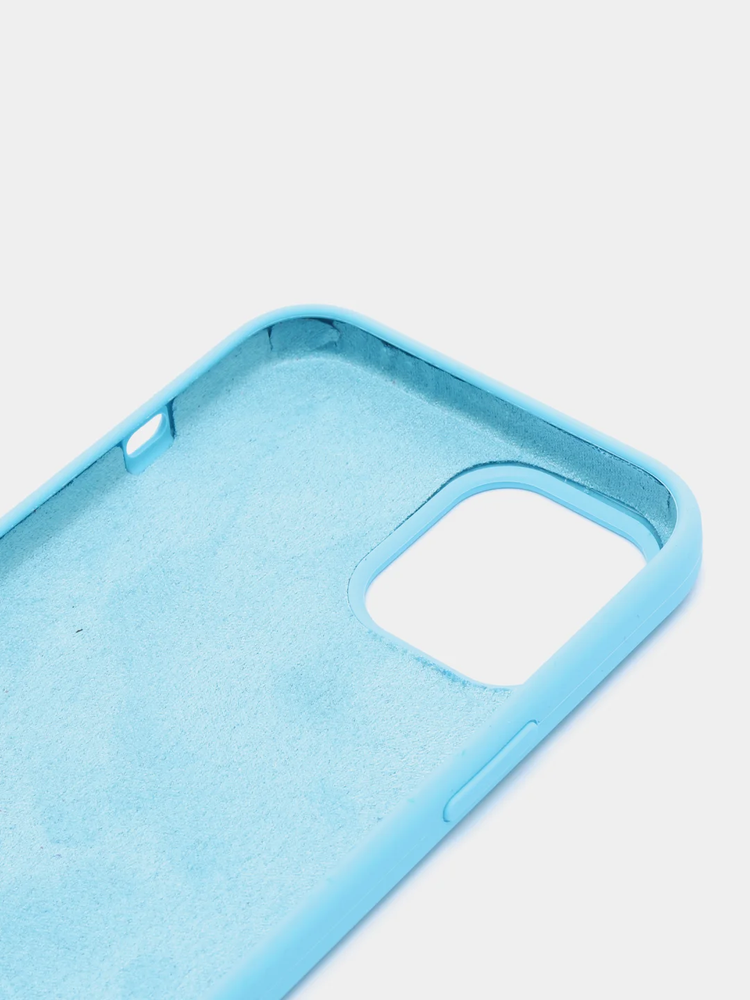Небесно-голубой чехол для iPhone 12 Pro Max, силиконовый, c логотипом