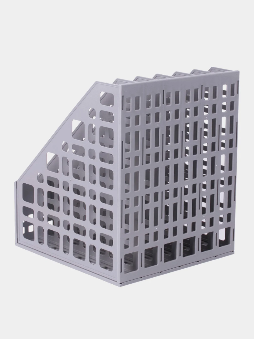 Лоток вертикальный для бумаг BRAUBERG "MAXI Plus", 240 мм, 6 отделений, сетчатый, 237016