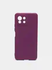 Фиолетовый чехол Xiaomi Mi 11 Lite c защитой камеры и бархатом внутри
