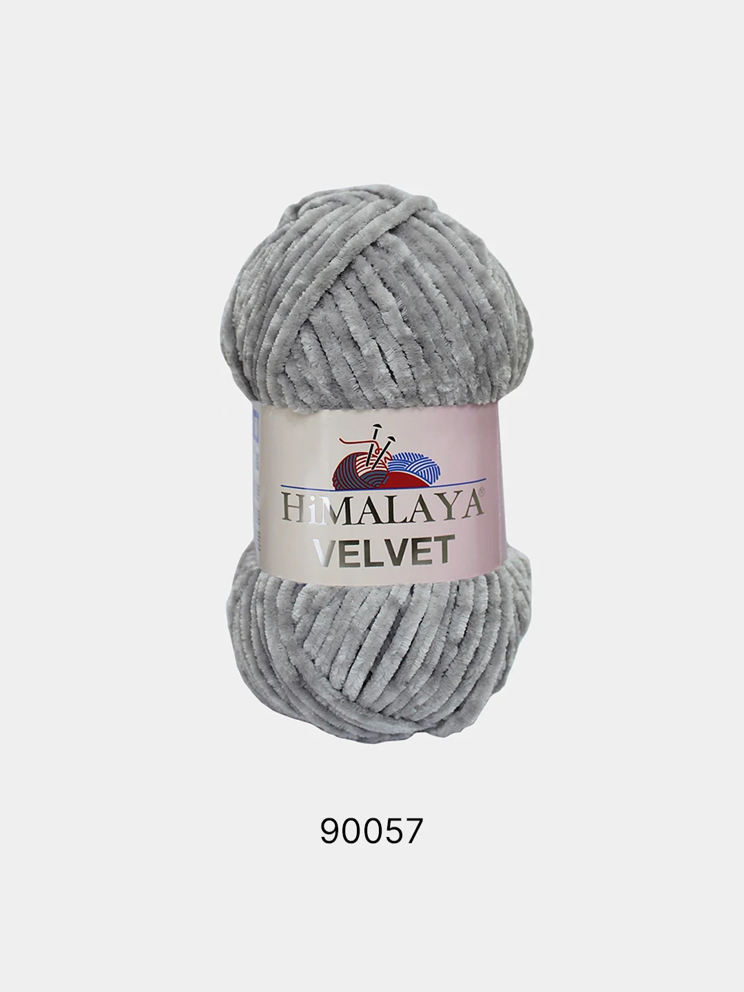 Серый меланж пряжа Плюшевая Himalaya Velvet 100% Полиэстер 100г 120м