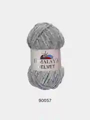Серый меланж пряжа Плюшевая Himalaya Velvet 100% Полиэстер 100г 120м