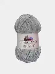 Серый меланж пряжа Плюшевая Himalaya Velvet 100% Полиэстер 100г 120м