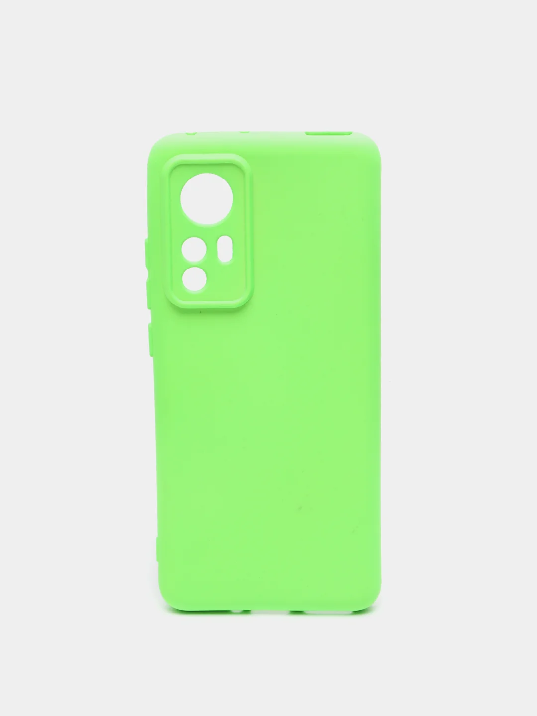 Лайм чехол с защитой камерой и бархатом внутри Xiaomi 12X / XIAOMI 12