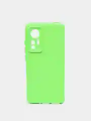 Лайм чехол с защитой камерой и бархатом внутри Xiaomi 12X / XIAOMI 12