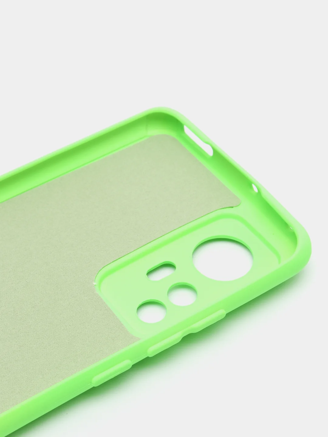 Лайм чехол с защитой камерой и бархатом внутри Xiaomi 12X / XIAOMI 12