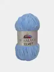 Голубой пряжа Плюшевая Himalaya Velvet 100% Полиэстер 100г 120м
