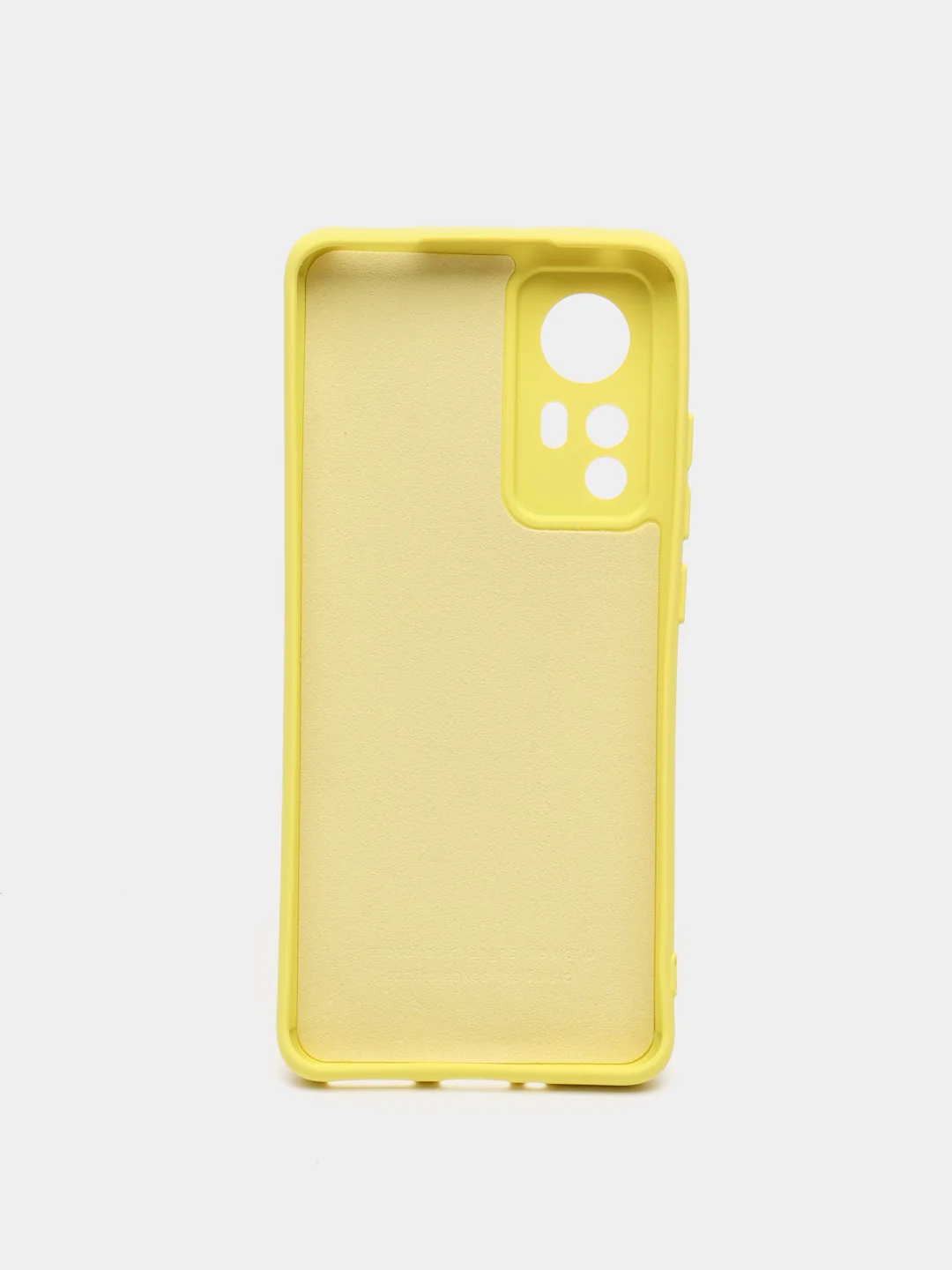 Желтый чехол с защитой камерой и бархатом внутри Xiaomi 12X / XIAOMI 12
