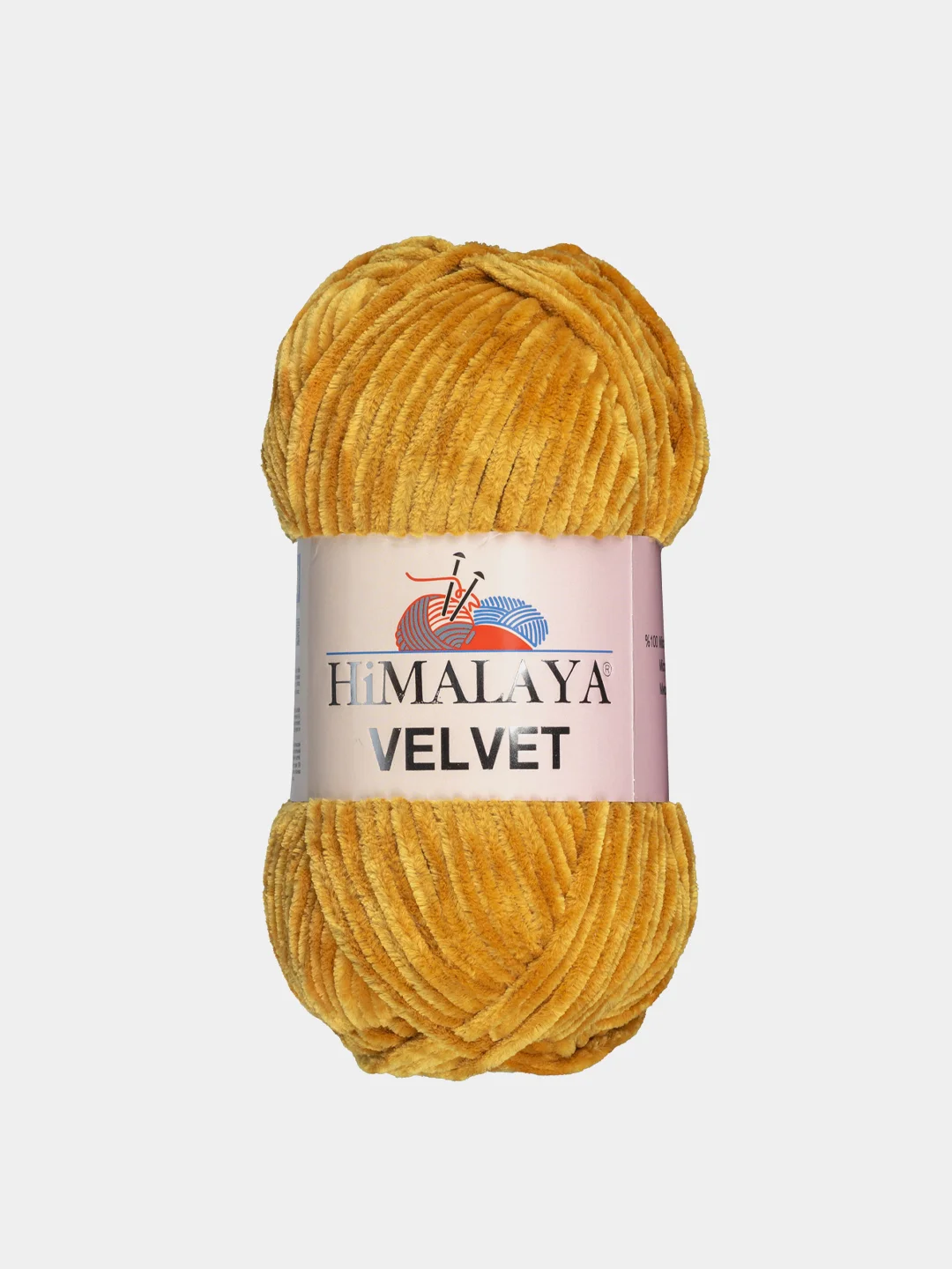 Горчичный пряжа Плюшевая Himalaya Velvet 100% Полиэстер 100г 120м