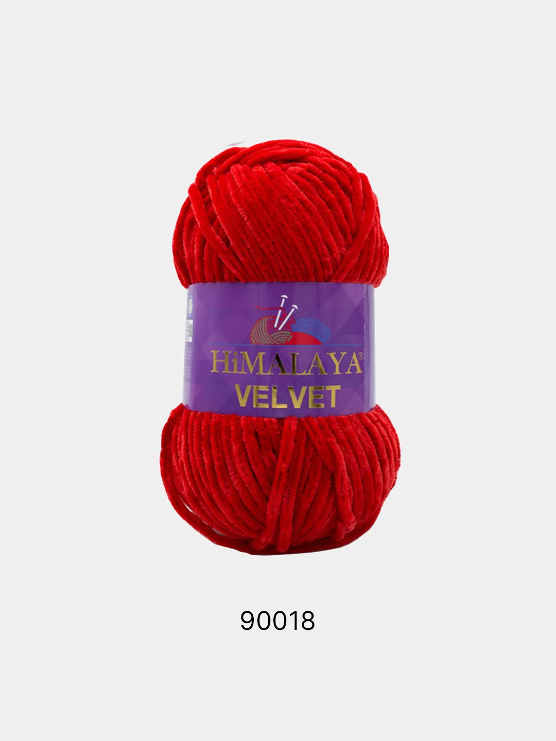 Красный пряжа Плюшевая Himalaya Velvet 100% Полиэстер 100г 120м