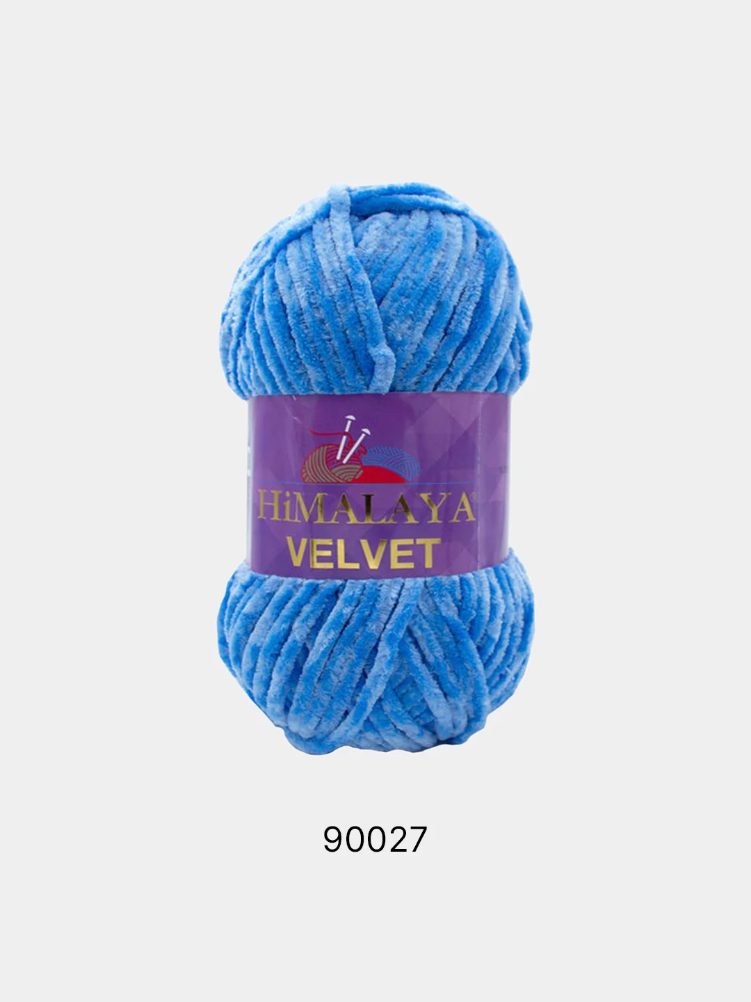 Лазурный пряжа Плюшевая Himalaya Velvet 100% Полиэстер 100г 120м