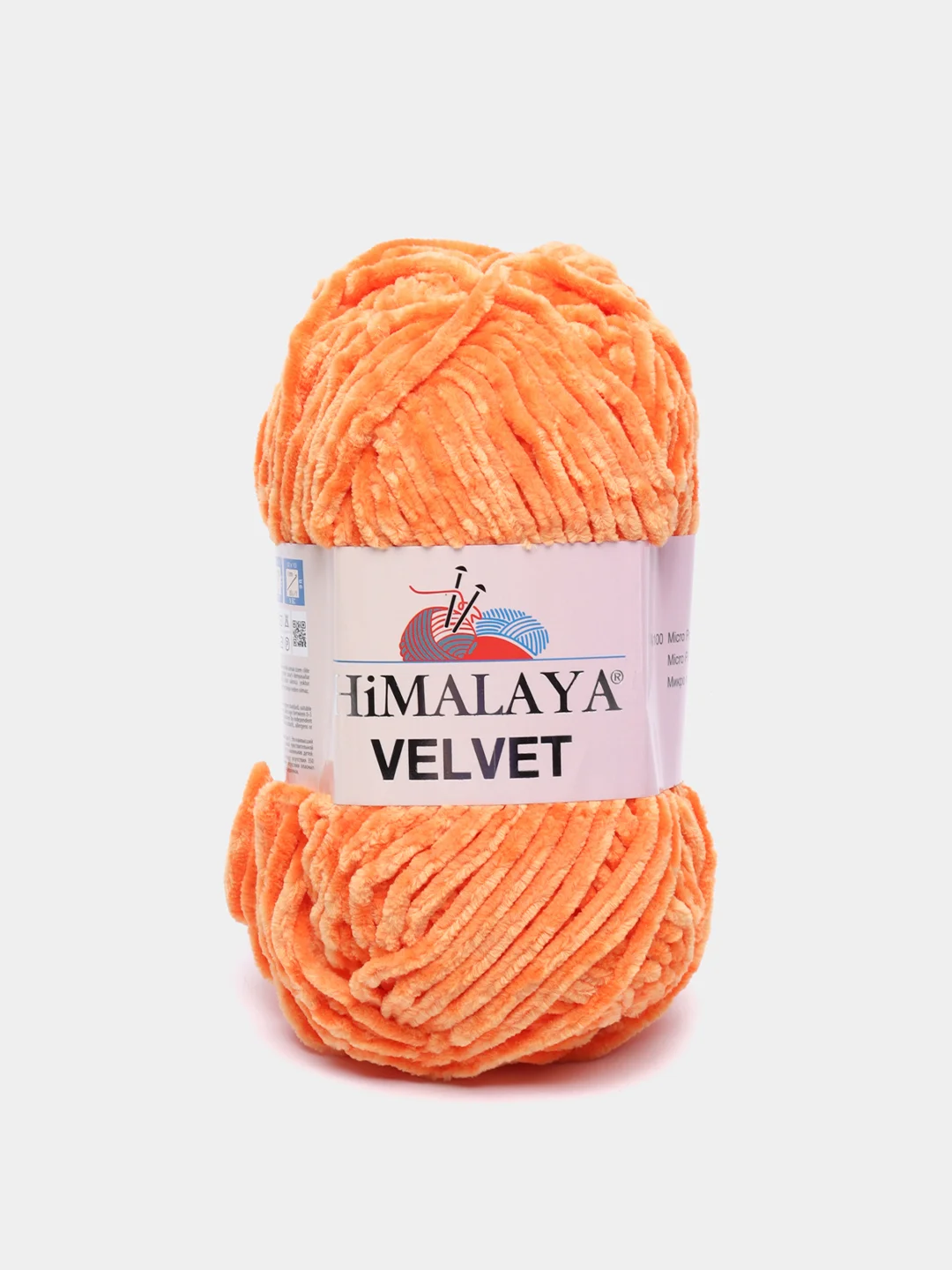Оранжевый пряжа Плюшевая Himalaya Velvet 100% Полиэстер 100г 120м