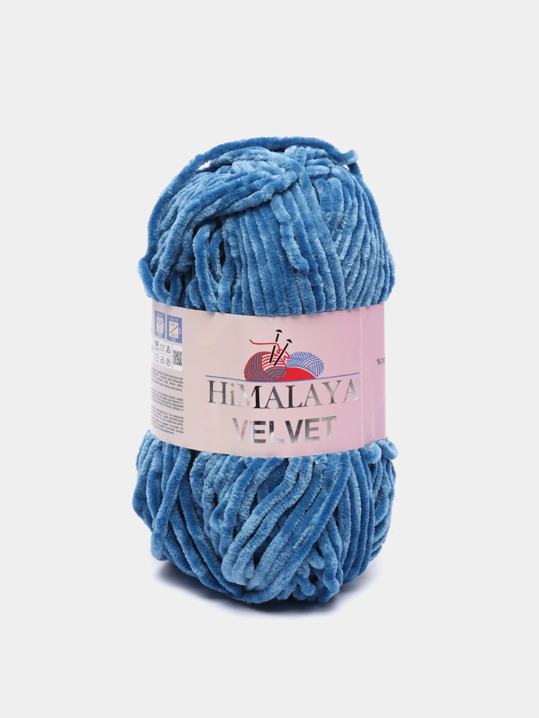 Синий меланж пряжа Плюшевая Himalaya Velvet 100% Полиэстер 100г 120м