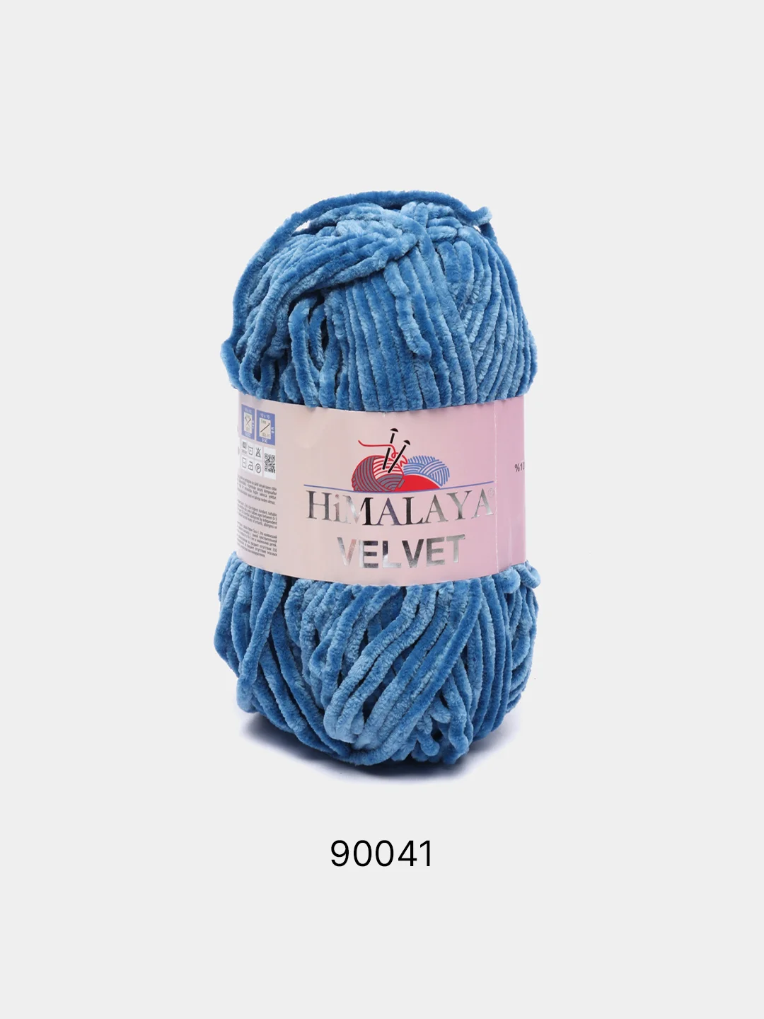 Синий меланж пряжа Плюшевая Himalaya Velvet 100% Полиэстер 100г 120м