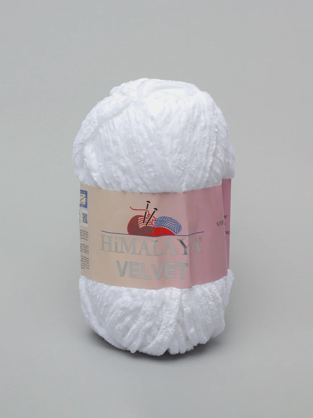 Белый пряжа Плюшевая Himalaya Velvet 100% Полиэстер 100г 120м
