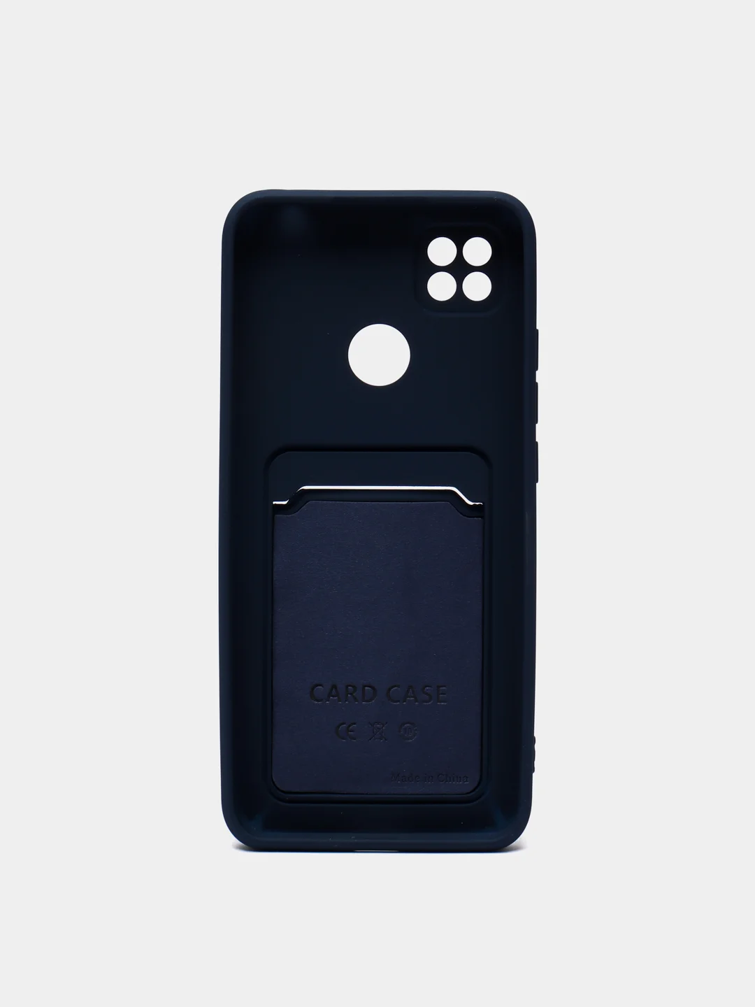 Синий чехол на REDMI 9A / 9C / Note 10 / POCO M3 с карманом для карты и мягкой вставкой