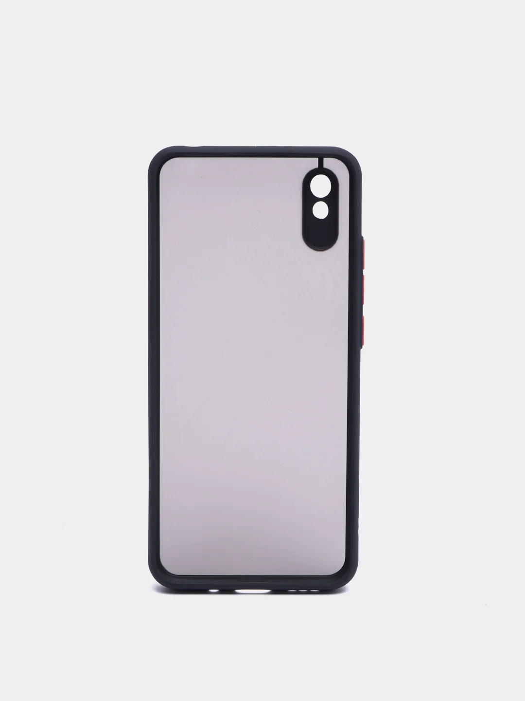 Красный чехол Xiaomi POCO X3 прозрачный с защитой камеры, цветные кнопки