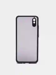 Красный чехол Xiaomi POCO X3 прозрачный с защитой камеры, цветные кнопки