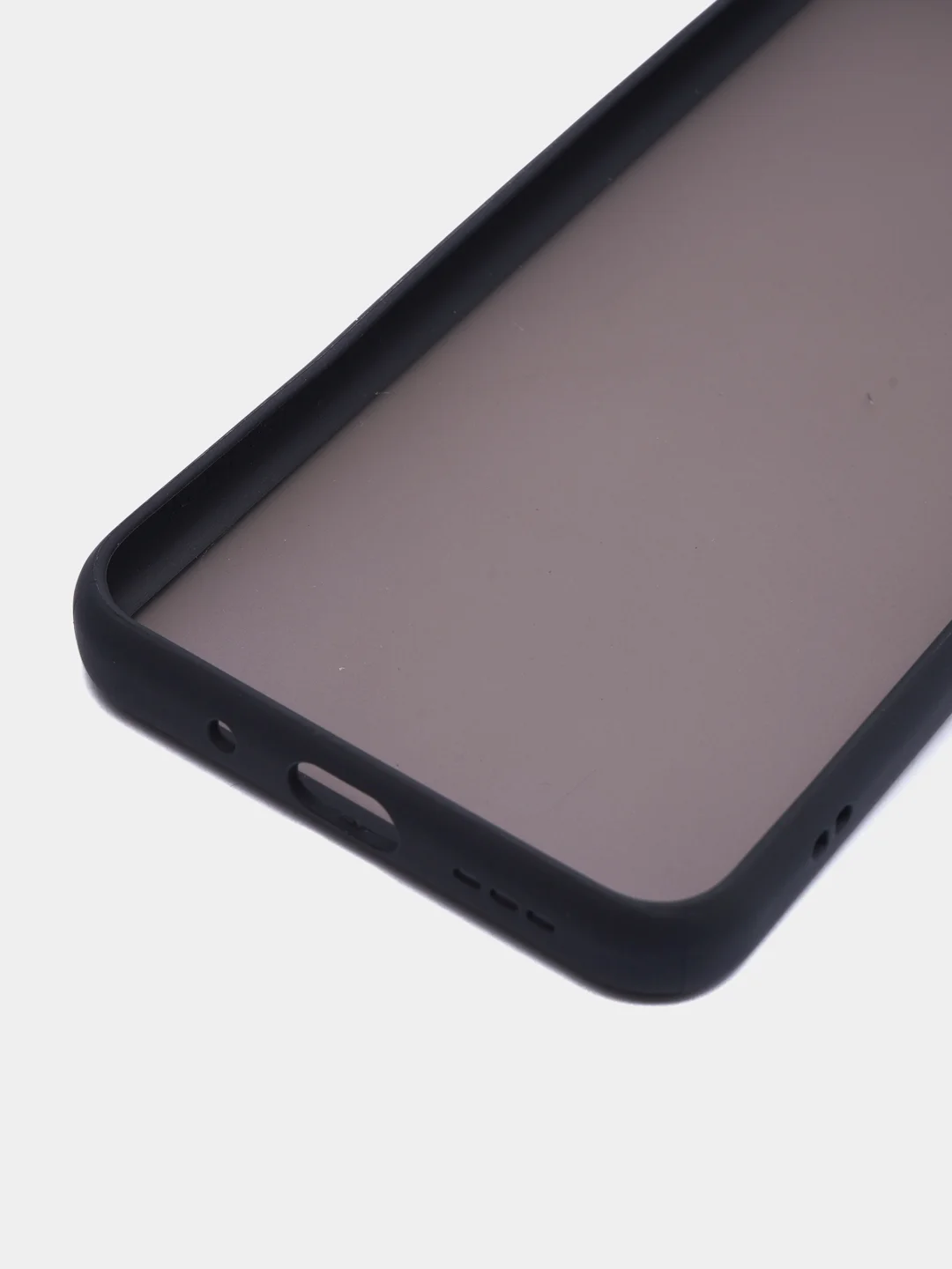 Красный чехол Xiaomi POCO X3 прозрачный с защитой камеры, цветные кнопки