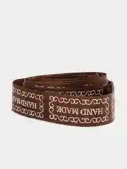Бежевый лента атласная "Hand made", шириной 15 мм