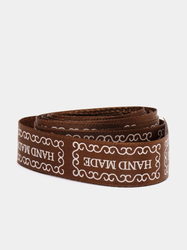 Лента атласная "Hand made", шириной 15 мм