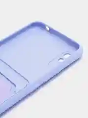 Лавандовый чехол для Xiaomi Redmi 9A, Сяоми Редми 9А, силиконовый, с карманом для карты