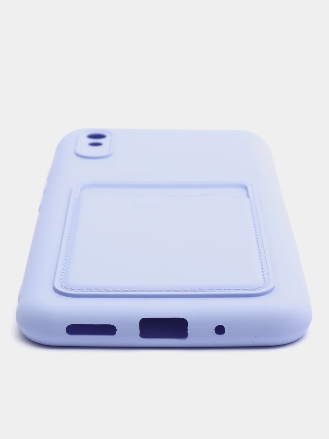 Лавандовый чехол для Xiaomi Redmi 9A, Сяоми Редми 9А, силиконовый, с карманом для карты