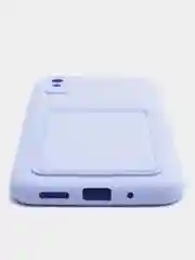 Лавандовый чехол для Xiaomi Redmi 9A, Сяоми Редми 9А, силиконовый, с карманом для карты