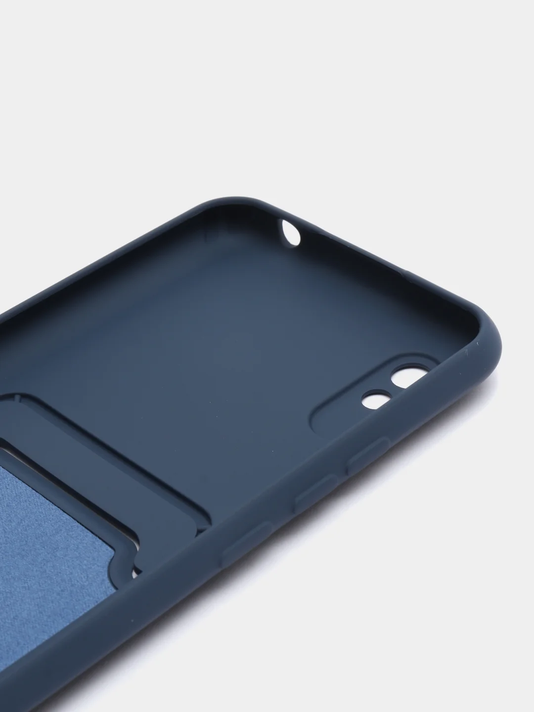 Темно-синий чехол для Xiaomi Redmi 9A, Сяоми Редми 9А, силиконовый, с карманом для карты