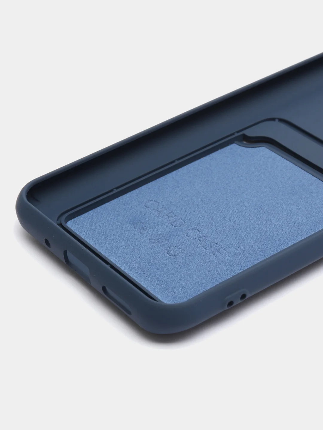 Темно-синий чехол для Xiaomi Redmi 9A, Сяоми Редми 9А, силиконовый, с карманом для карты