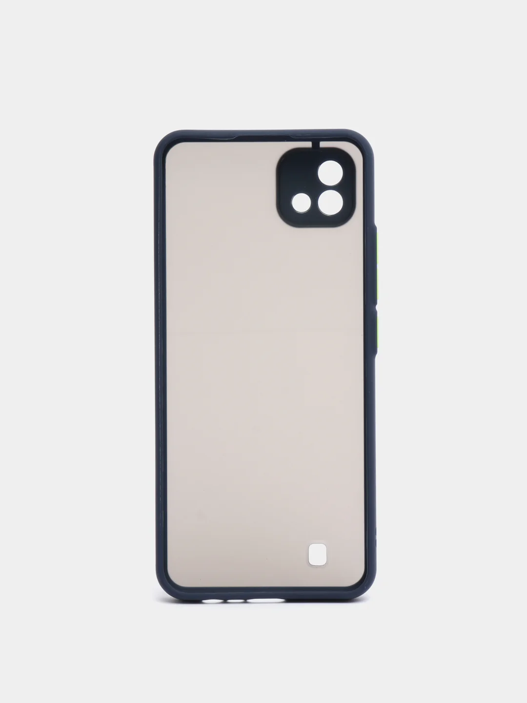 Темно-синий чехол Realme C11 2021, Realme C20 пластиковый матовый с цветными кнопками