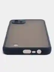 Темно-синий чехол Realme C11 2021, Realme C20 пластиковый матовый с цветными кнопками