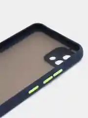 Темно-синий чехол Realme C11 2021, Realme C20 пластиковый матовый с цветными кнопками