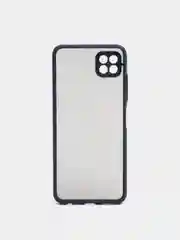 Темно-синий чехол Samsung Galaxy A22s / A22 5G, Галакси А22, пластиковый матовый с цветными кнопками