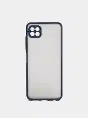 Темно-синий чехол Samsung Galaxy A22s / A22 5G, Галакси А22, пластиковый матовый с цветными кнопками