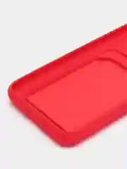 Красный чехол для Xiaomi Redmi 9A, Сяоми Редми 9А, силиконовый, с карманом для карты
