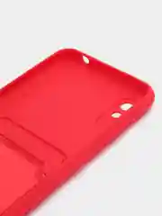 Красный чехол для Xiaomi Redmi 9A, Сяоми Редми 9А, силиконовый, с карманом для карты