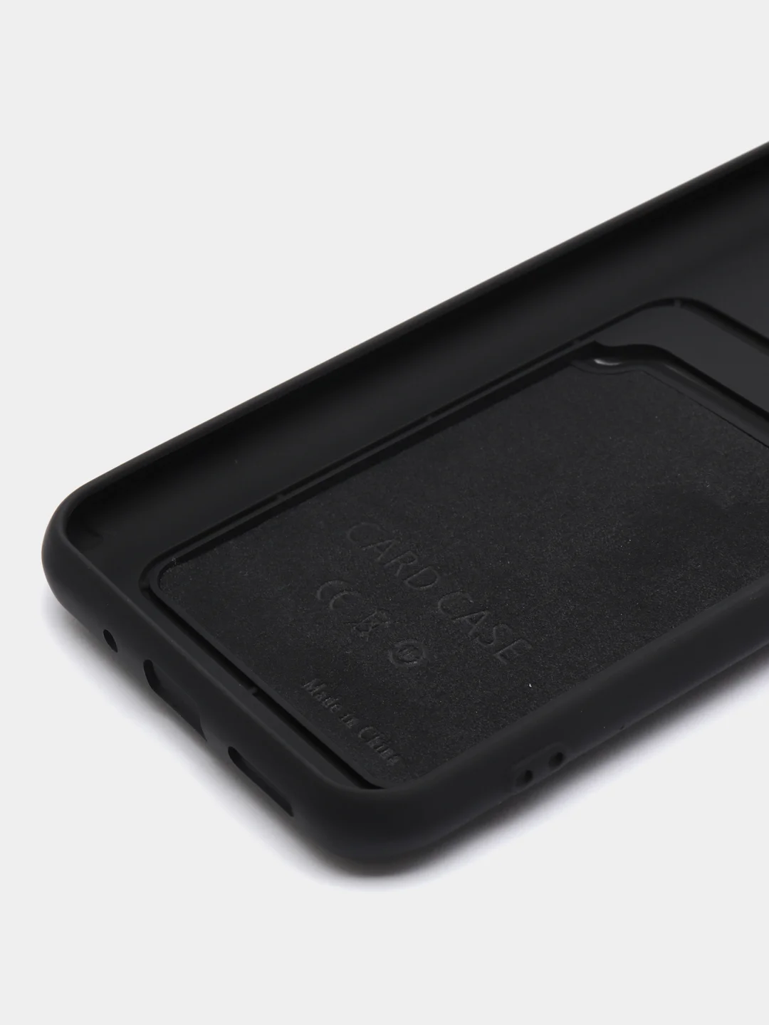 Черный чехол для Xiaomi Redmi 9A, Сяоми Редми 9А, силиконовый, с карманом для карты