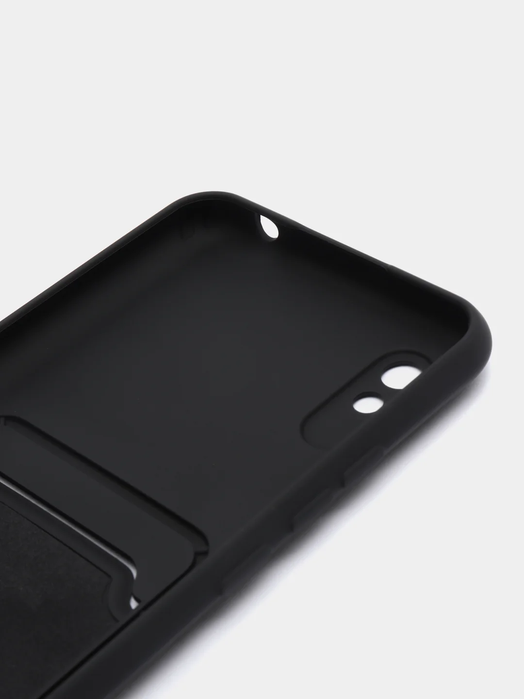 Черный чехол для Xiaomi Redmi 9A, Сяоми Редми 9А, силиконовый, с карманом для карты