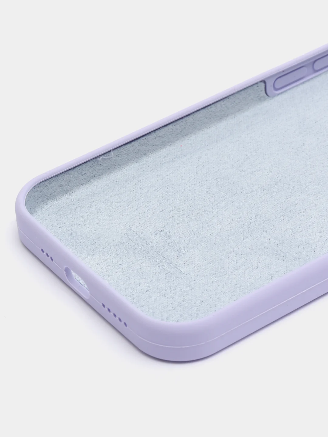 Лавандовый чехол iPhone 12 / 12 Pro с закрытым низом Silicone case