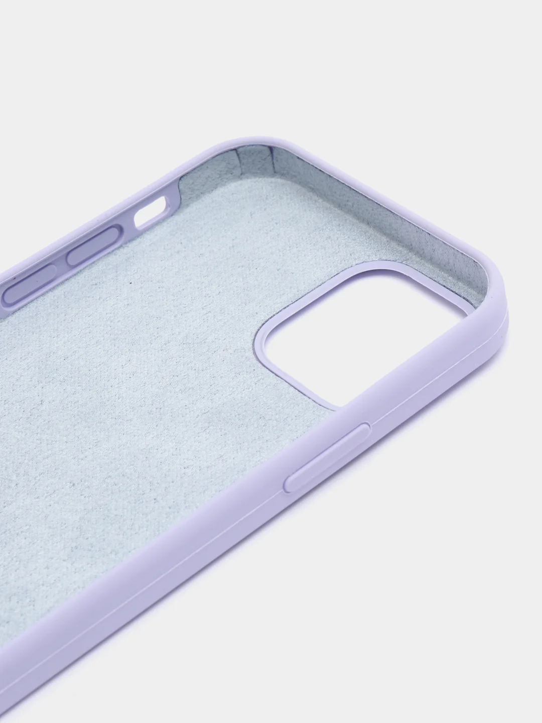 Лавандовый чехол iPhone 12 / 12 Pro с закрытым низом Silicone case