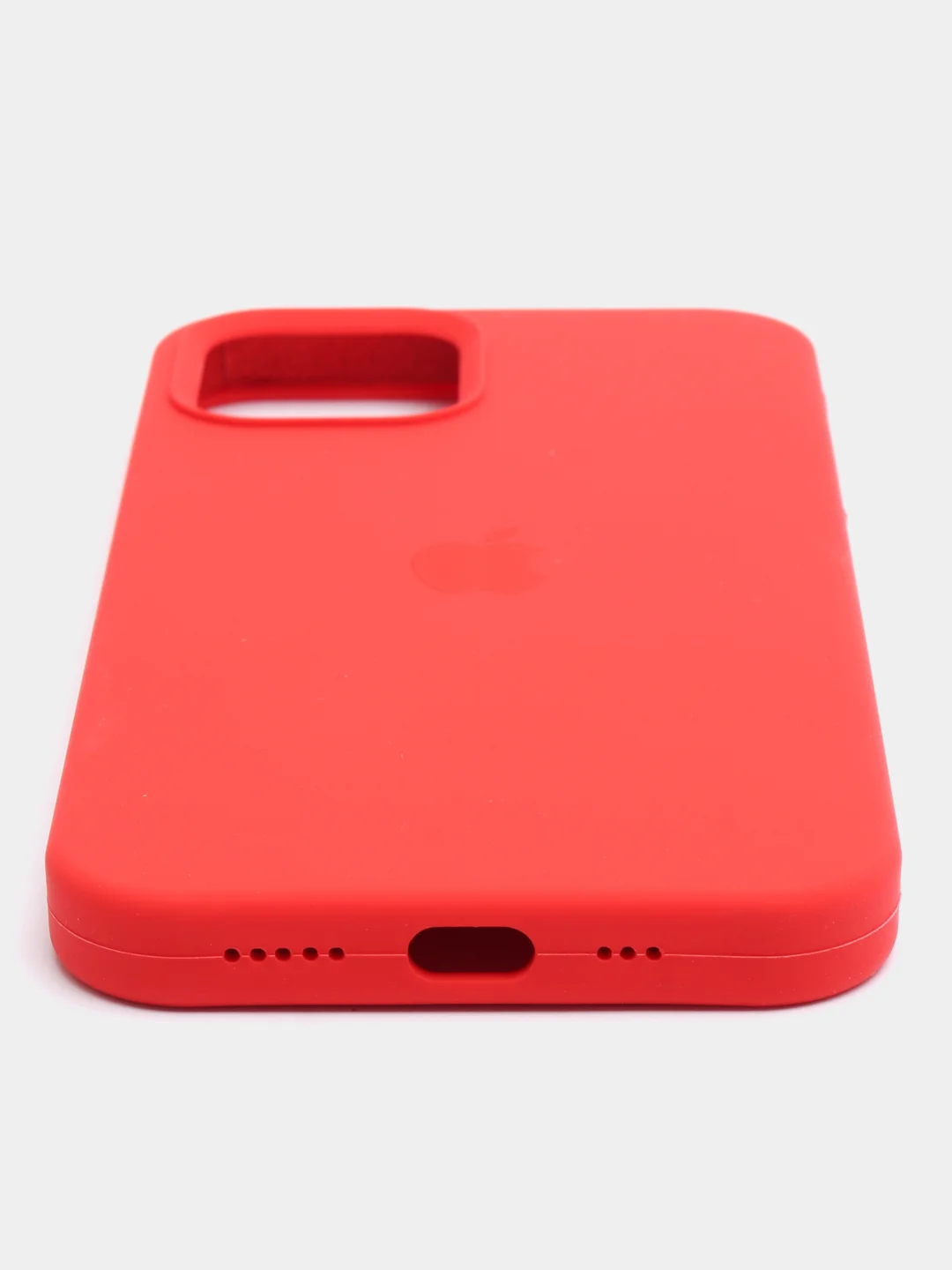 Красный чехол iPhone 12 / 12 Pro с закрытым низом Silicone case