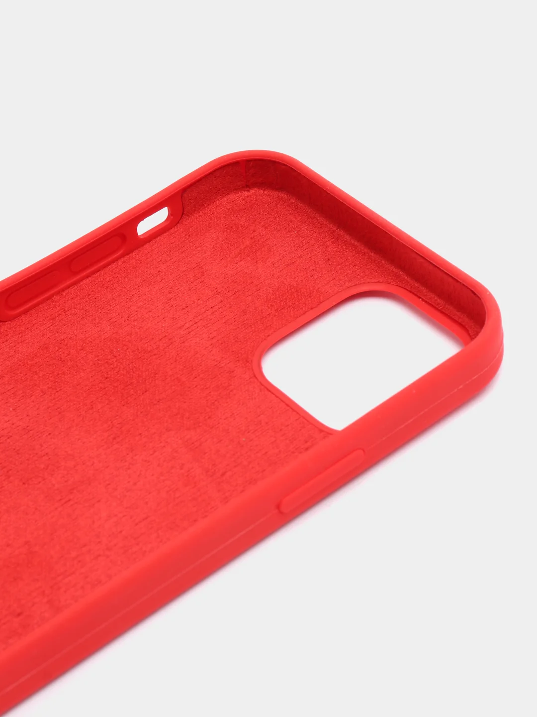 Красный чехол iPhone 12 / 12 Pro с закрытым низом Silicone case