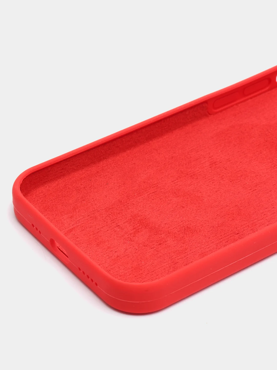 Красный чехол iPhone 12 / 12 Pro с закрытым низом Silicone case