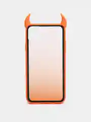 Оранжевый чехол для iPhone 11 Pro Max, с рожками, 6 цветов