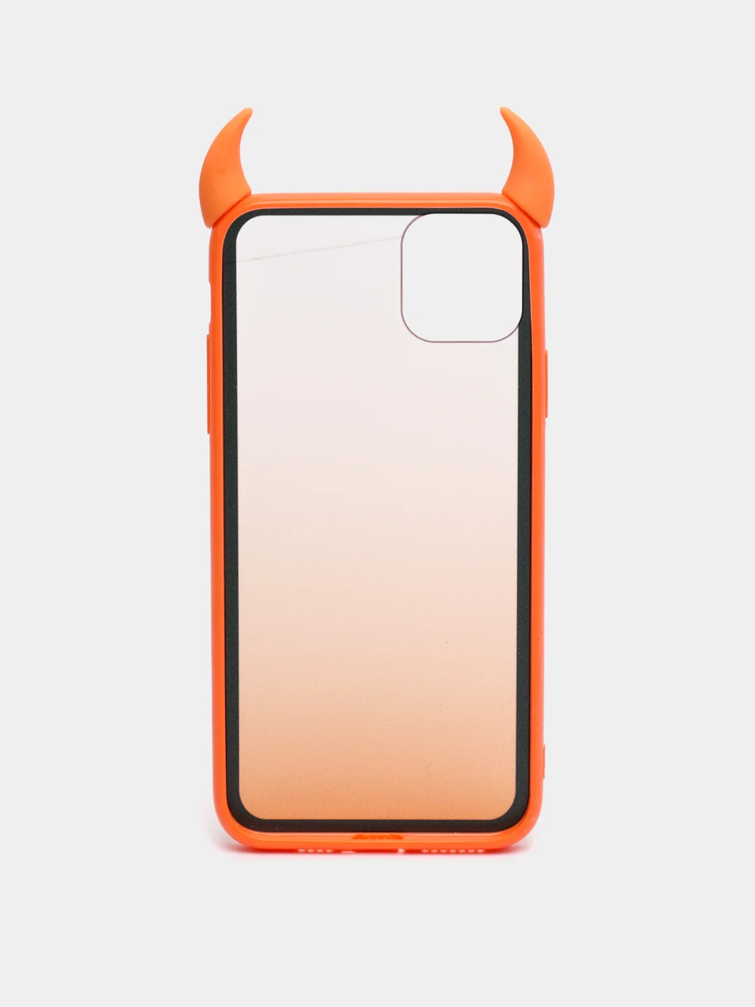 Оранжевый чехол для iPhone 11 Pro Max, с рожками, 6 цветов