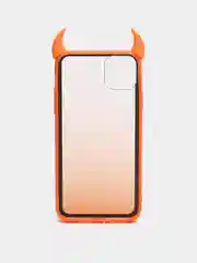Оранжевый чехол для iPhone 11 Pro Max, с рожками, 6 цветов