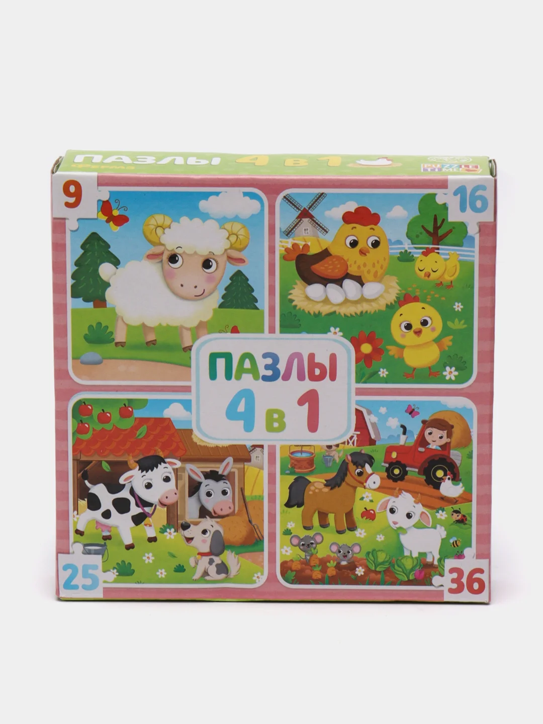 Алый пазлы детские 4 в 1