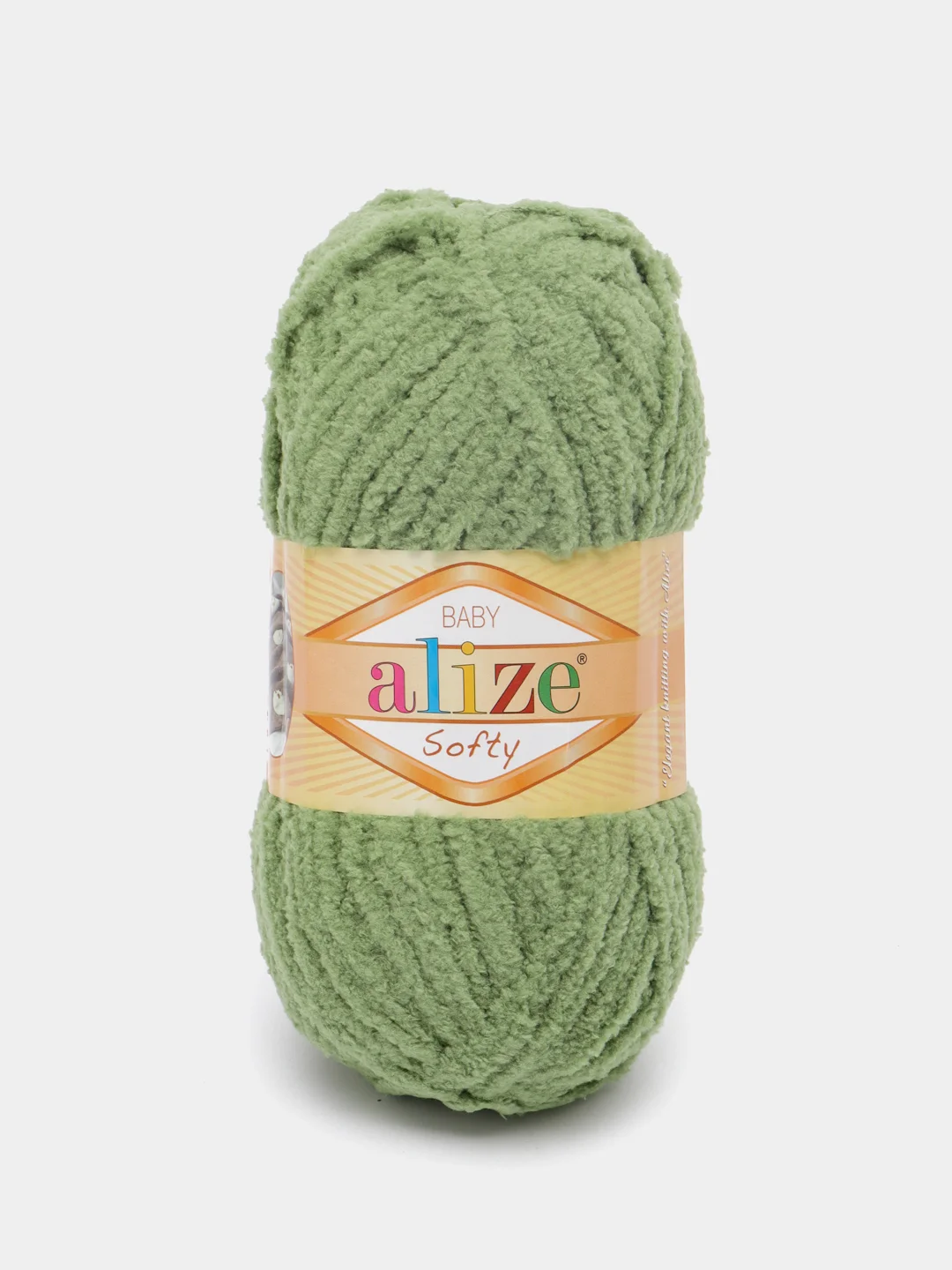 Лесной зеленый пряжа Alize Softy, 50 г 115 м, 100% полиэстер