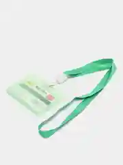 Зеленый бейдж, пластиковый, горизонтальный