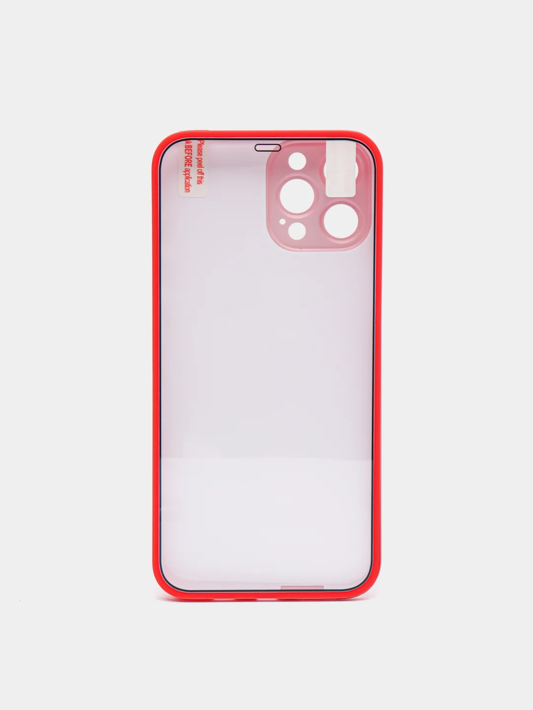 Красный чехол Apple iPhone 12, 12 Pro, 12 Pro Max на 360 градусов с защитой экрана